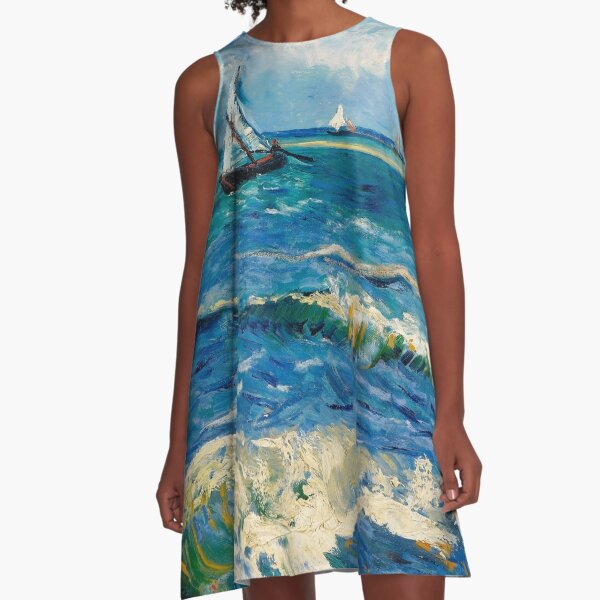 Item preview, Seascape near Les Saintes-Maries-de-la-Mer by Vincent van Gogh designed and sold by VintageArchive.