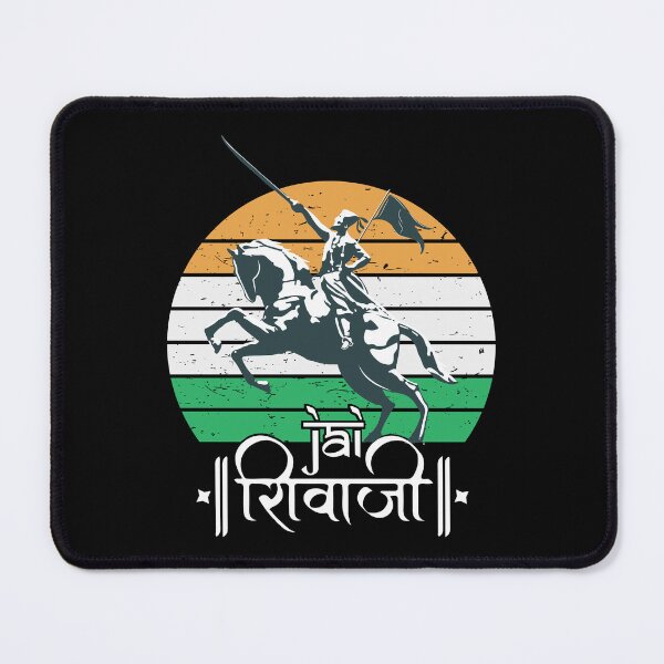 Item preview, Shivaji Maharaj Statue Indian India Flag Marathi King designed and sold by alltheprints.