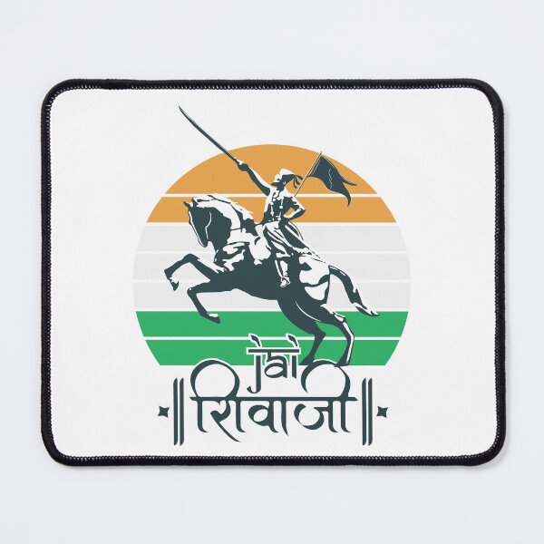 Item preview, Shivaji Maharaj Statue Indian India Flag Marathi King designed and sold by alltheprints.