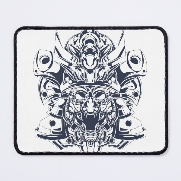 Item preview, onigaski helmet inking illustration artwork designed and sold by I'm Redz.
