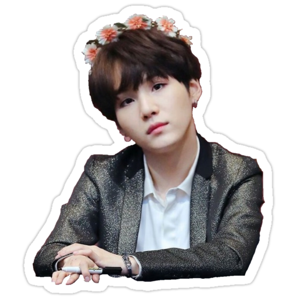  Suga  Flower Crown BTS  Stickers by LightDreamers 