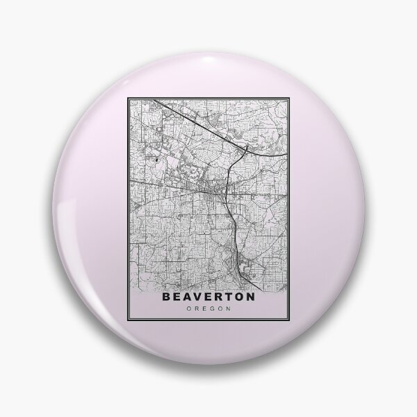 Item preview, Pastel Pink Minimalist Beaverton Map designed and sold by Tamas Das.