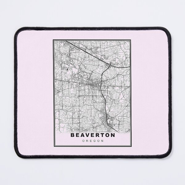 Item preview, Pastel Pink Minimalist Beaverton Map designed and sold by Tamas Das.