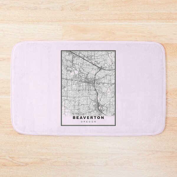 Item preview, Pastel Pink Minimalist Beaverton Map designed and sold by Tamas Das.