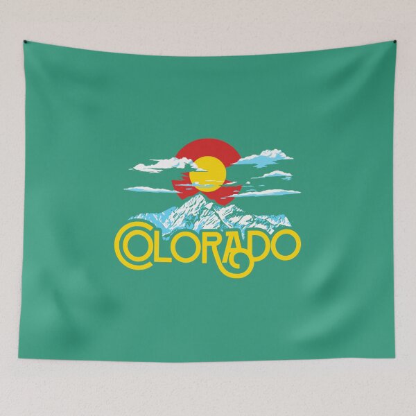 Item preview, Vintage Colorado Flag Eighties Hipster Typography Mountains Pullover designed and sold by NunkiFata.