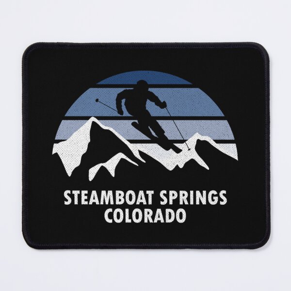 Item preview, Vintage Steamboat Springs Colorado with Mountains and Skier Pullover designed and sold by NunkiFata.