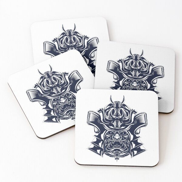 Item preview, hanzo culture helmet inking illustration artwork designed and sold by I'm  Redz.