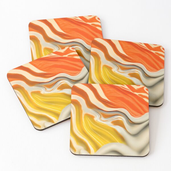 Item preview, Abstract Gradient marbling - maize and orange - 2 designed and sold by Mario Liang.