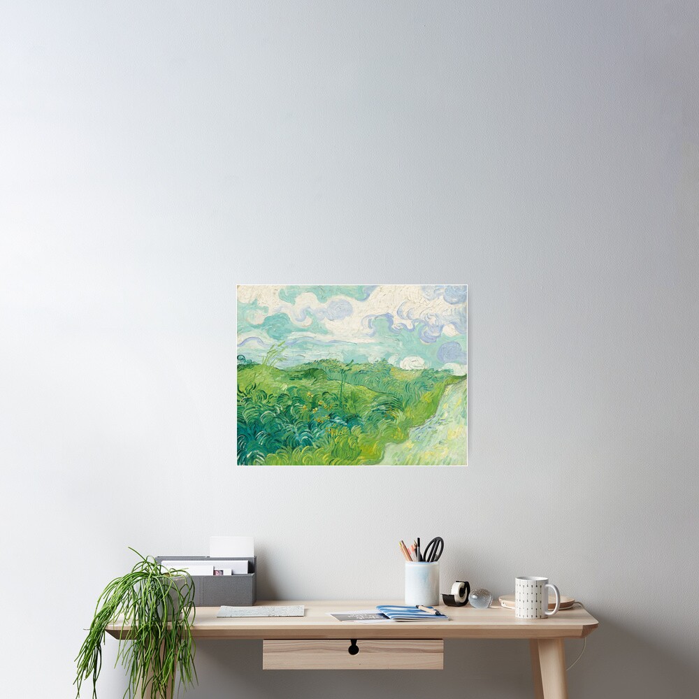 Vincent van Gogh Green Wheat Fields, Auvers 1890 Painting Poster