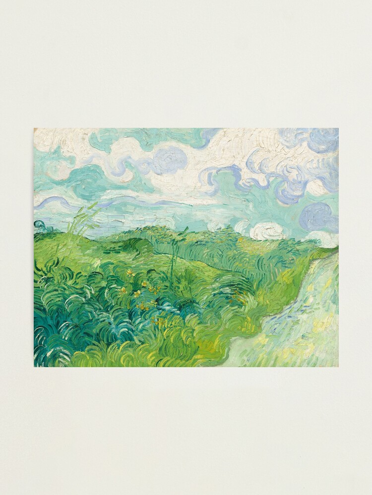 Alternate view of Vincent van Gogh Green Wheat Fields, Auvers 1890 Painting Photographic Print