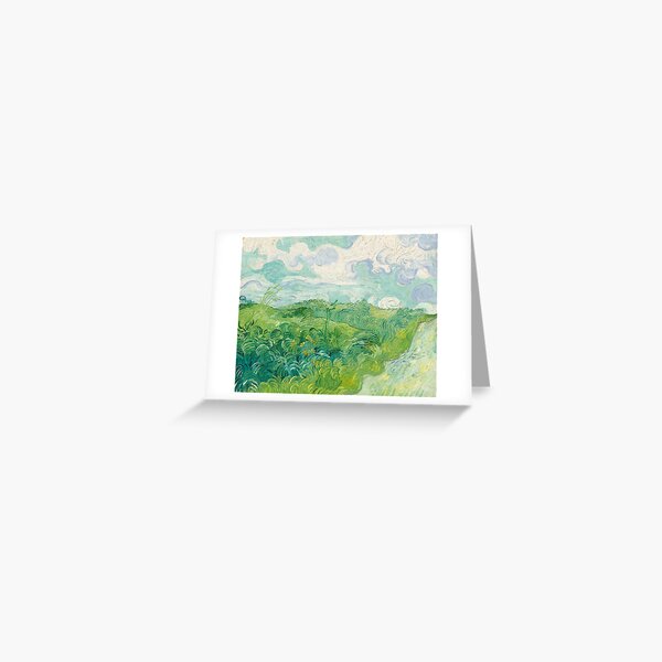 Vincent van Gogh Green Wheat Fields, Auvers 1890 Painting Greeting Card