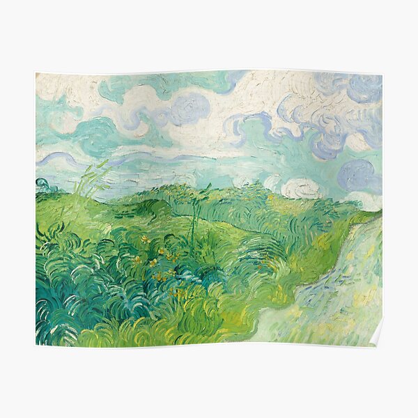 Vincent van Gogh Green Wheat Fields, Auvers 1890 Peinture Poster