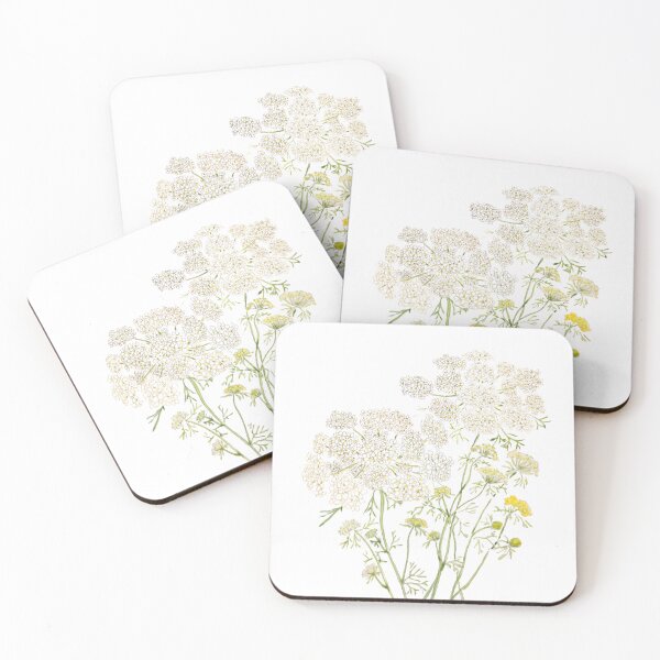 Item preview, hand painted Queen Ann Lace ink and watercolor painting designed and sold by ColorandColor.