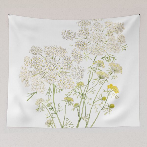 Item preview, hand painted Queen Ann Lace ink and watercolor painting designed and sold by SelenePaintings .