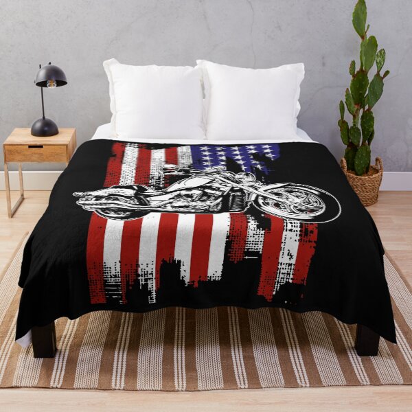 Item preview, Bobber Motorcycle July 4 Veterial American Flag designed and sold by PeterGignac.