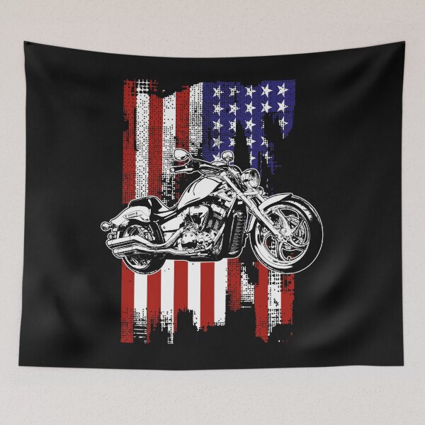 Item preview, Bobber Motorcycle July 4 Veterial American Flag  designed and sold by PeterGignac.