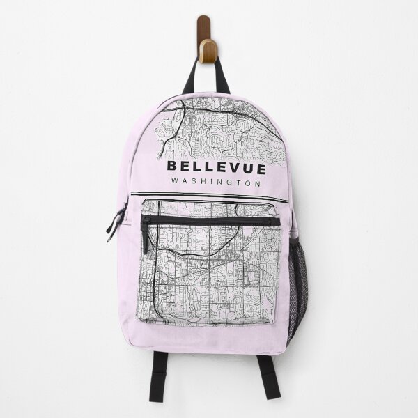 Item preview, Pastel Pink Minimalist Bellevue Map designed and sold by Tamas Das.