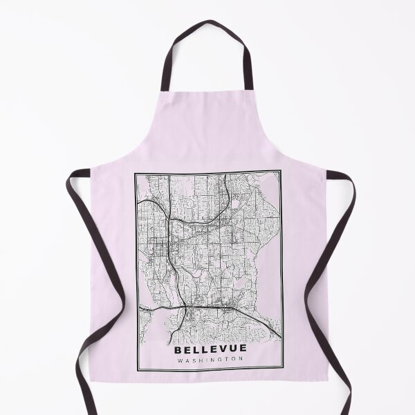 Item preview, Pastel Pink Minimalist Bellevue Map designed and sold by Tamas Das.