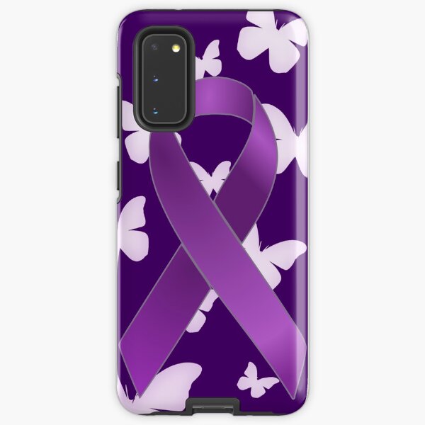 Purple Awareness Ribbon with Butterflies Samsung Galaxy Tough Case