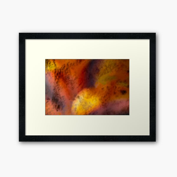 Abstract warm colors Framed Art Print