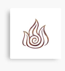 Watercolor Fire Nation Symbol Canvas Print