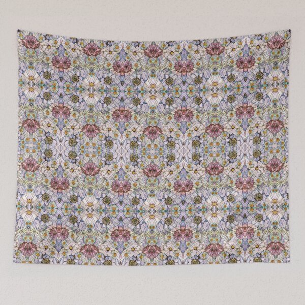 Item preview, Spring colored flowers mosaic pattern designed and sold by Cloofur.