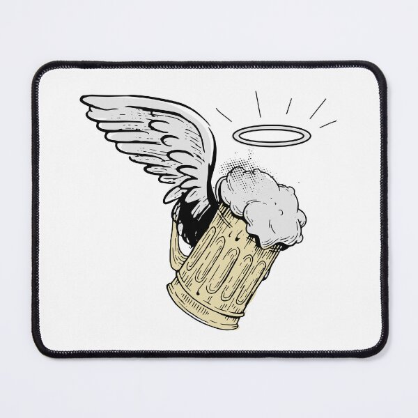Item preview, Bier Engel - beer glass with wings for beer fans and craft beer drinkers designed and sold by JanooFactory.
