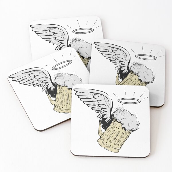 Item preview, Bier Engel - beer glass with wings for beer fans and craft beer drinkers designed and sold by JanooFactory.