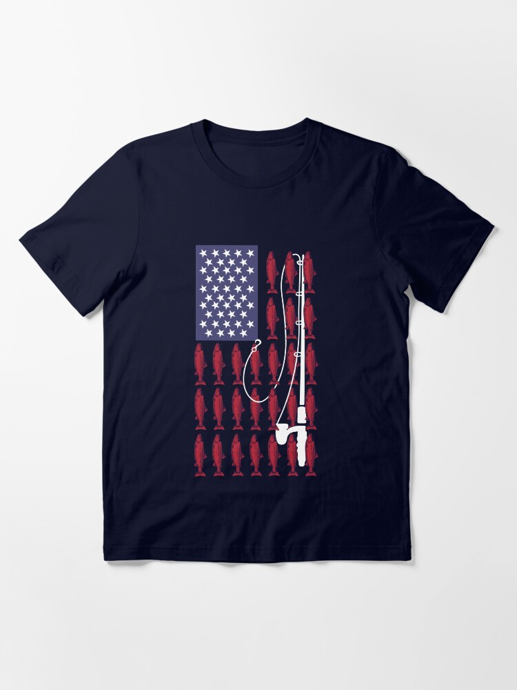 American Flag Fishing T-Shirt, Fisherman Independence Day