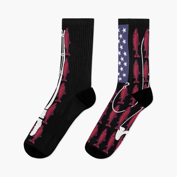 Item preview, American Flag Fish Fisherman USA 4th of July Funny Fishing For Men Women designed and sold by JooArtPrints  ★★★★★.
