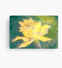 Retro Comic Daffodil Canvas Print
