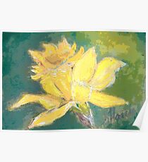 Retro Comic Daffodil Poster