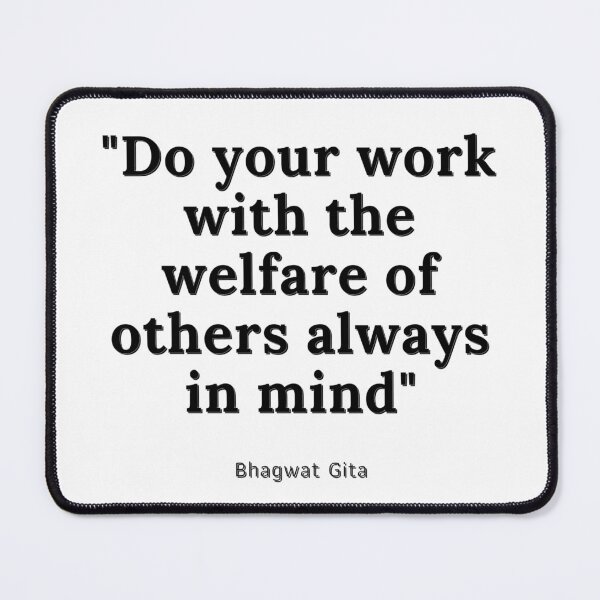 Item preview, Gita Quotes - Work for Welfare | Black on White designed and sold by simpleones.