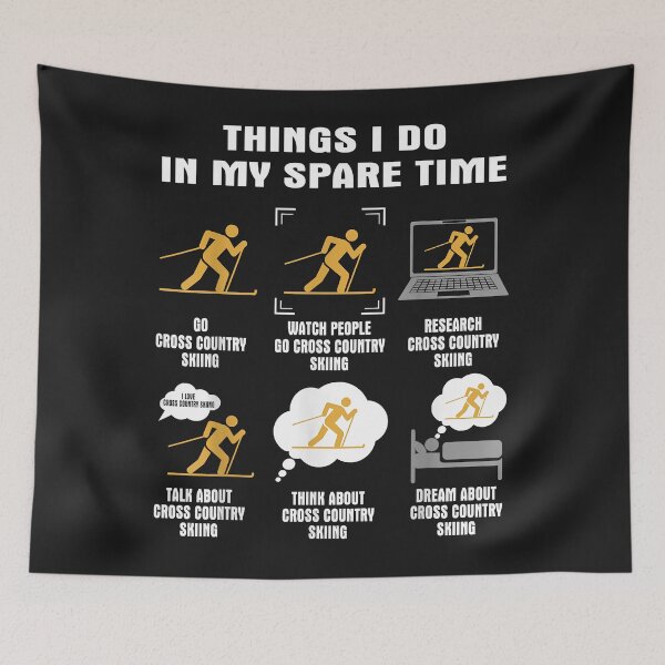 Item preview, 6 Things I Do In My Spare Time - Cross Country Skiing designed and sold by dinahrqashasta.