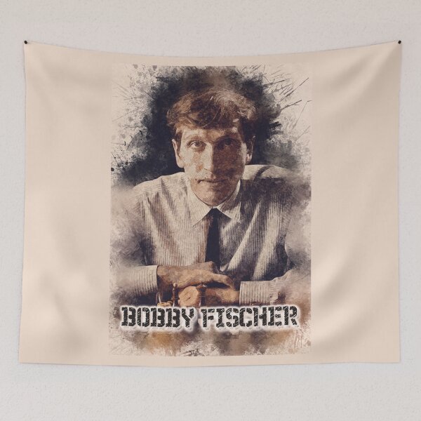 Item preview, Bobby Fischer ✪ A TRIBUTE to The Legend ✪ Watercolor Portrait of a chess master designed and sold by Naumovski.