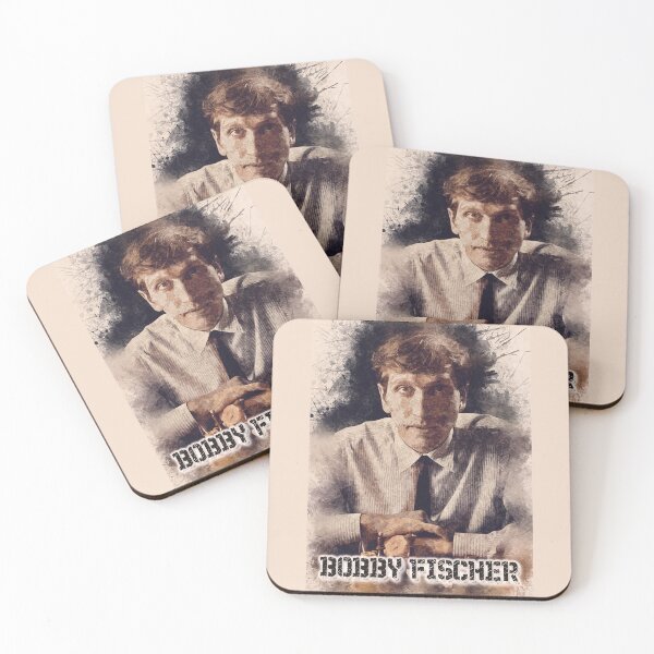 Item preview, Bobby Fischer ✪ A TRIBUTE to The Legend ✪ Watercolor Portrait of a chess master designed and sold by Naumovski.