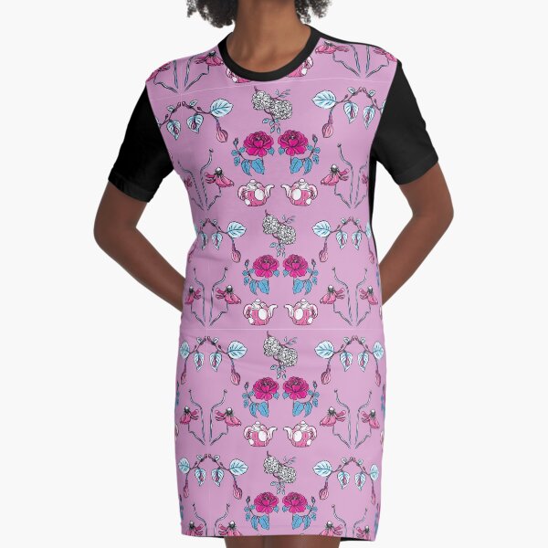 Pink Dream Graphic T-Shirt Dress