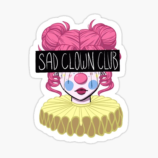 Sad Clown Club Sticker