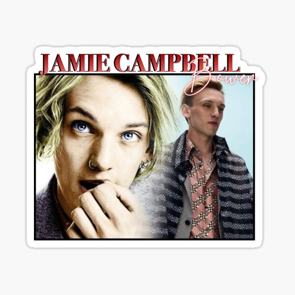 Item preview, Stranger Things Actor Jamie Campbell Bower Retro T-Shirt Vintage Sticker Design designed and sold by AlexisValeska.