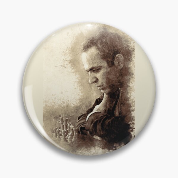 Item preview, Vintage Garry Kasparov ✪ The Legend ✪  Aesthetic Watercolor Portrait of a chess master designed and sold by Naumovski.