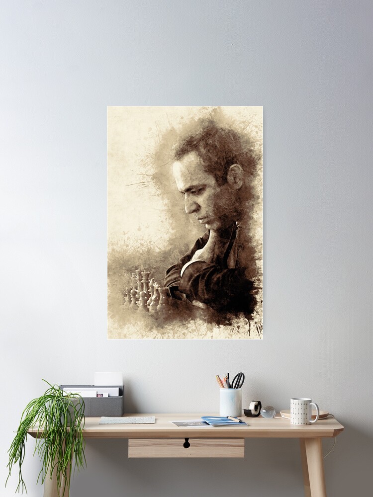 Garry Kasparov ✪ The Legend ✪ Abstract Watercolor Portrait of a chess  master Poster for Sale by Naumovski