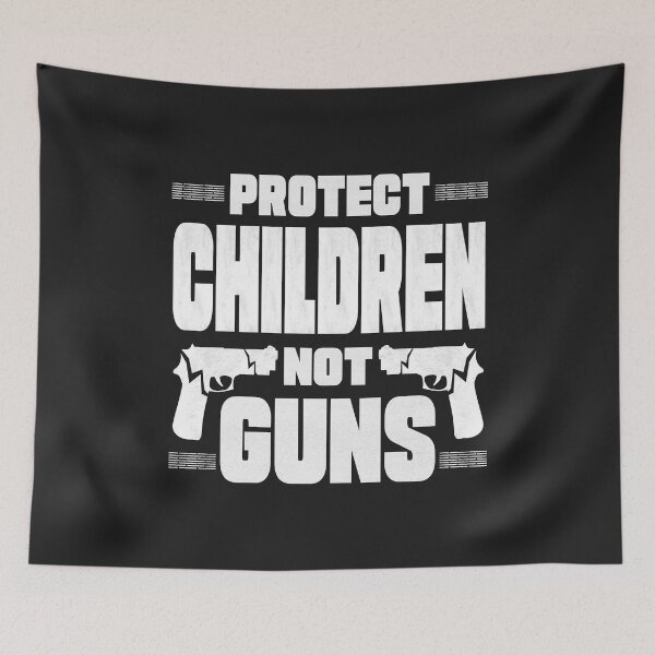 Item preview, protect children not guns - motivational Quote designed and sold by VichallanStudio.