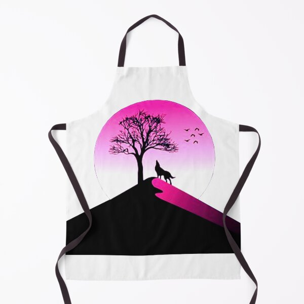 Item preview,  Cool Pink Moon wolf tree and mountain Art.  designed and sold by BEAUTY ⭐⭐⭐⭐⭐.