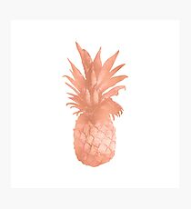 Pineapple Rose Gold Photographic Print