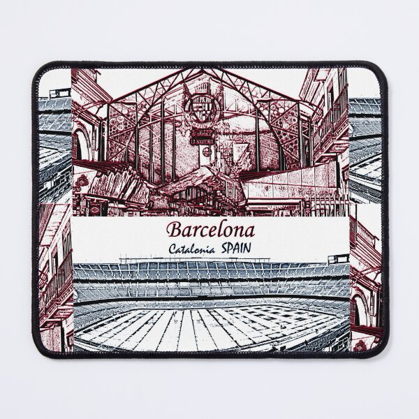 Item preview, Barcelona, Spain - Popular Market & Stadium designed and sold by leemcnut.
