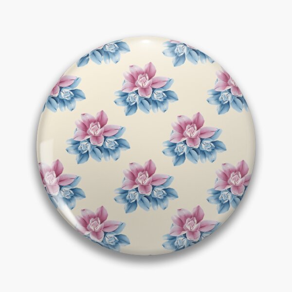 Item preview, Bright pink and blue flower pattern designed and sold by Trianglegreen.