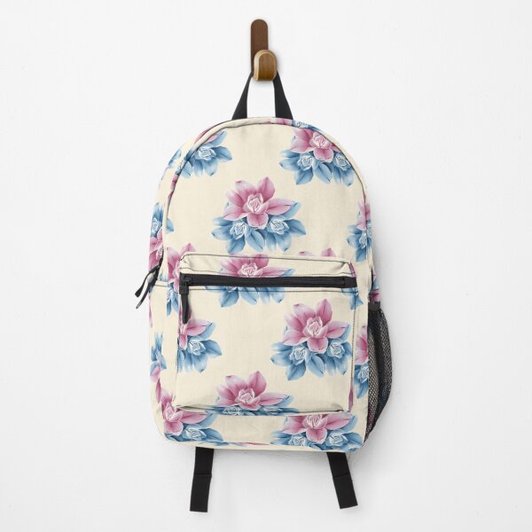 Item preview, Bright pink and blue flower pattern designed and sold by Trianglegreen.