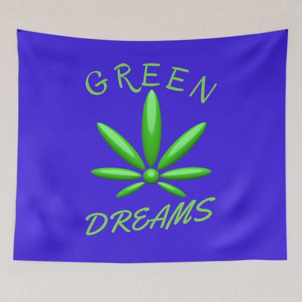 Aperçu de l'œuvre Green Dreams, Fumer de l'herbe tous les jours, Ganja, Cannabis, Marijuana, créée et vendue par BestDesignbySof.