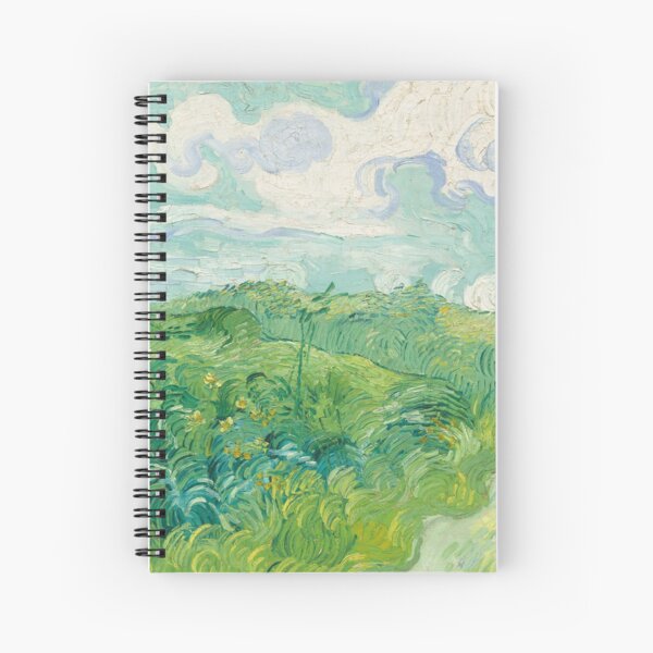 Vincent van Gogh Green Wheat Fields, Auvers 1890 Painting Spiral Notebook
