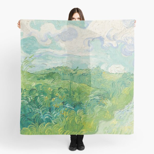 Vincent van Gogh Green Wheat Fields, Auvers 1890 Painting Scarf